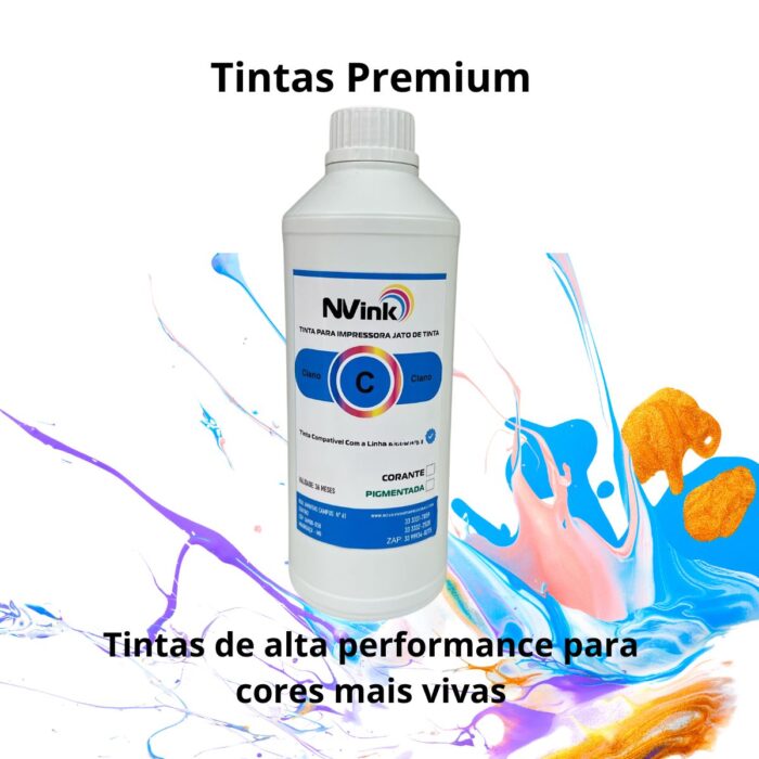 Tinta NVINK-I Compatível Pigmentada 1000ml/cor para Impressoras HP - Imagem 5