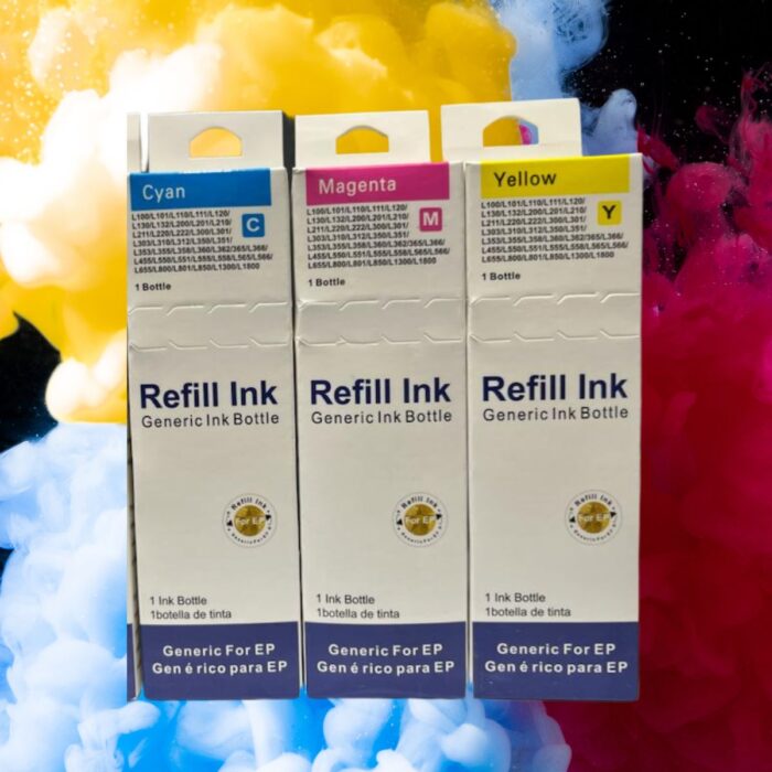 Kit 3 Cores Tinta Compatível Para Epson L355 L365 100ml Cada - Image 3