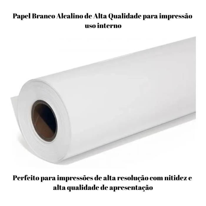 01 Bobina Papel Sulfite Papex A1 90g Branco 610mm X 50m - Imagem 5