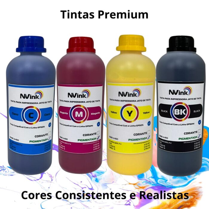 NVINK-N Tinta Pigmentada 4x1000ml para Epson 5710 5790 T3170 - Imagem 3